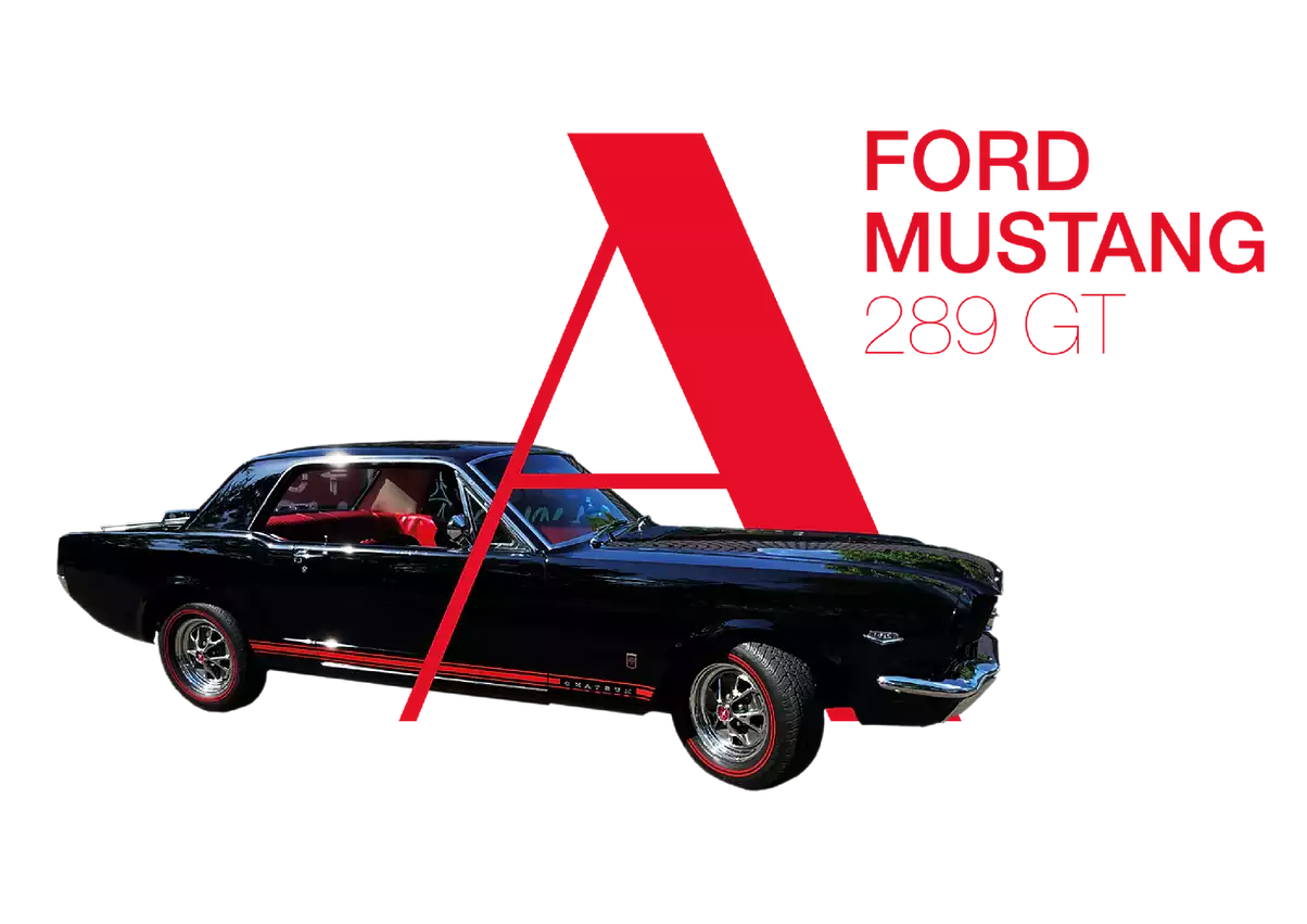 Zwarte Mustang 289 GT | Sonarent