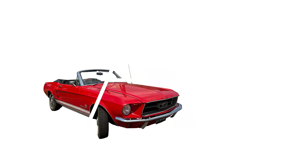 Rode Mustang 289 Cabrio - Sonarent